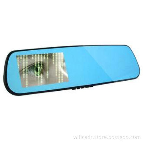 4.3 Inch 1080P Blue Mirror Black Box Car Digital Video Reco